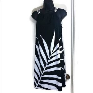 London Style Beaded Halter Summer Dress